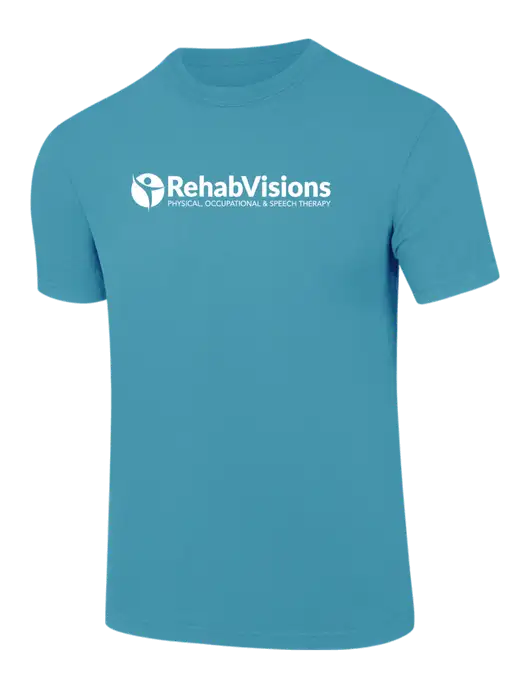 Comfort Colors 6.1 oz Sapphire Heavyweight Ring Spun T-Shirt w/RehabVisions POST Logo