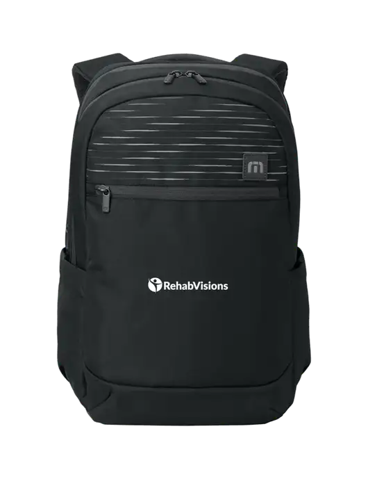 TravisMathew Black Approach Backpack w/RehabVisions POST Logo