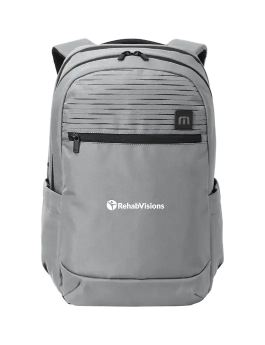 TravisMathew Light Grey Approach Backpack w/RehabVisions POST Logo