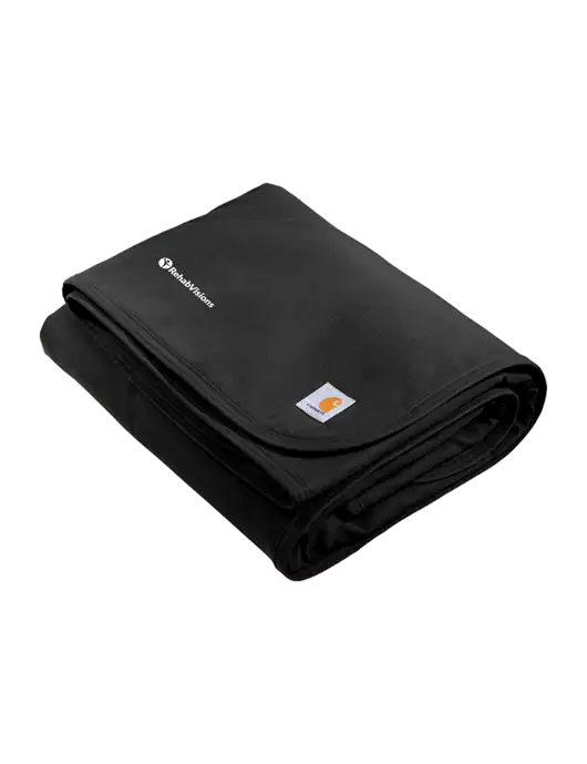 Carhartt Black Firm Duck Sherpa-Lined Blanket w/RehabVisions POST Logo