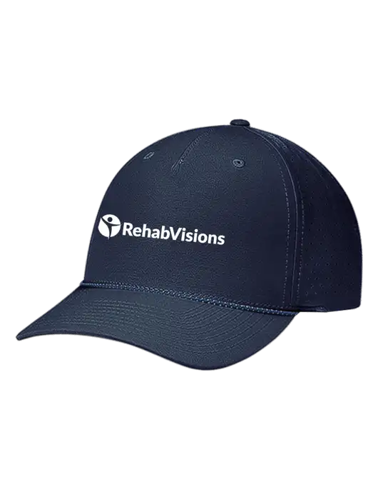 Richardson Laser Perf Performance Dark Navy/Navy-Grey-Blue Rope Cap w/RehabVisions POST Logo