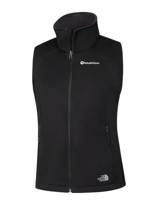 The North Face Womens Black Ridgewall Soft Shell Vest  w/RehabVisions POST Logo
