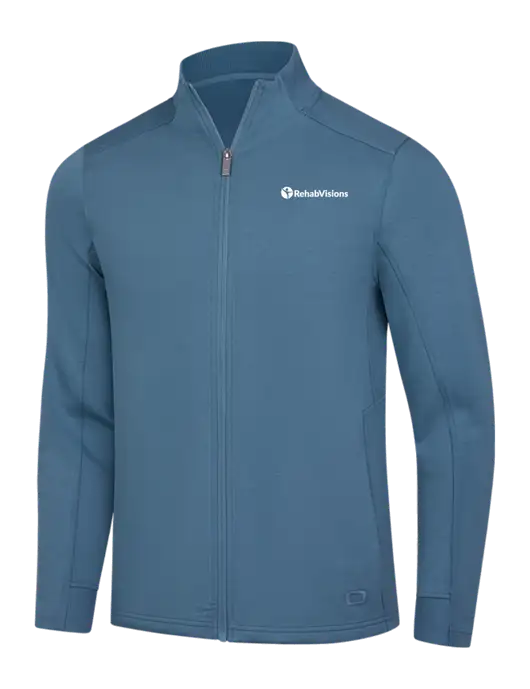 OGIO Light Slate Blue Transcend Full-Zip w/RehabVisions POST Logo