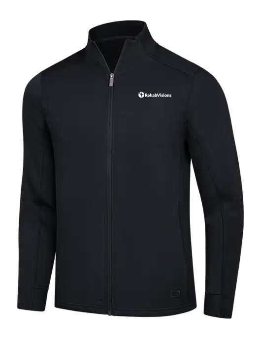 OGIO Black Transcend Full-Zip w/RehabVisions POST Logo