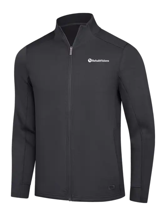OGIO Dark Grey Transcend Full-Zip w/RehabVisions POST Logo