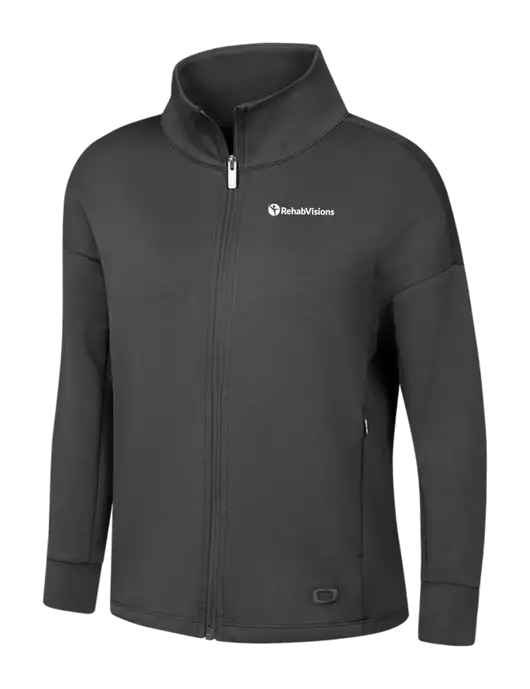 OGIO Womens Dark Grey Transcend Full-Zip w/RehabVisions POST Logo
