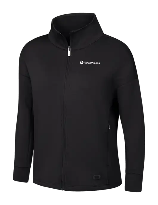 OGIO Womens Black Transcend Full-Zip w/RehabVisions POST Logo