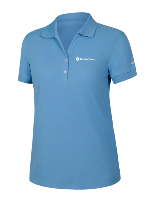 Nike Womens Dri-FIT Classic Light Blue Polo w/RehabVisions POST Logo
