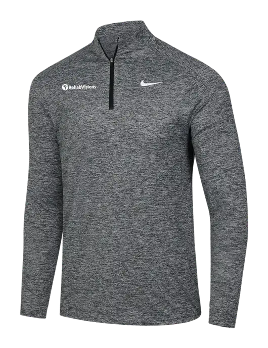 Nike Black Heather Dri-FIT Element 1/2-Zip Pullover w/RehabVisions POST Logo