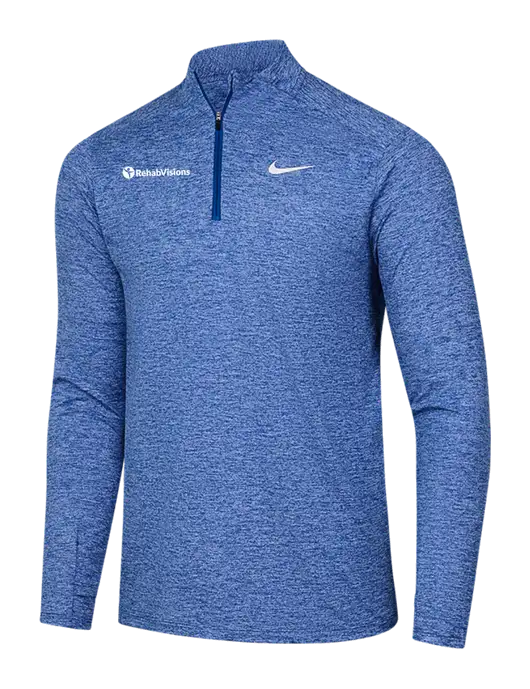 Nike Royal Heather Dri-FIT Element 1/2-Zip Pullover w/RehabVisions POST Logo