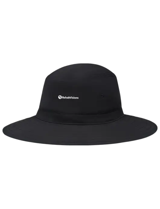 Black Booney Sun Hat w/RehabVisions POST Logo