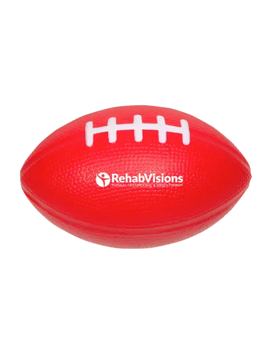 Red Stress Reliever Football w/RehabVisions POST Logo