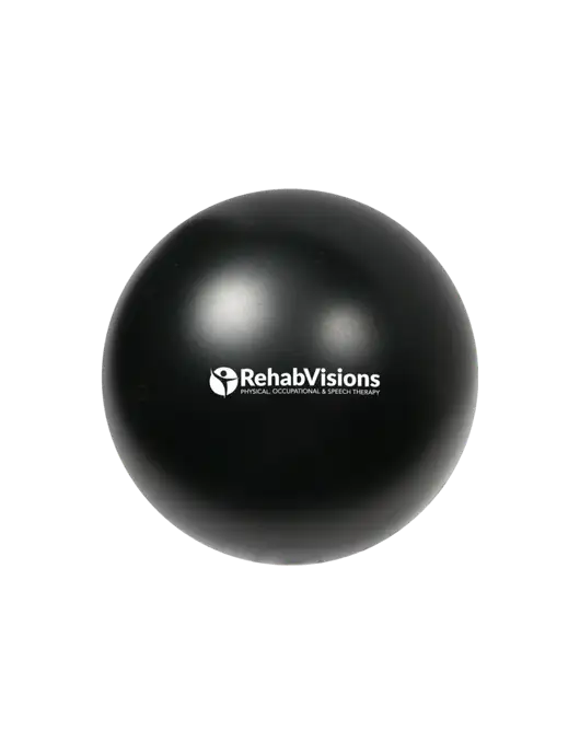 Black Stress Reliever Ball w/RehabVisions POST Logo