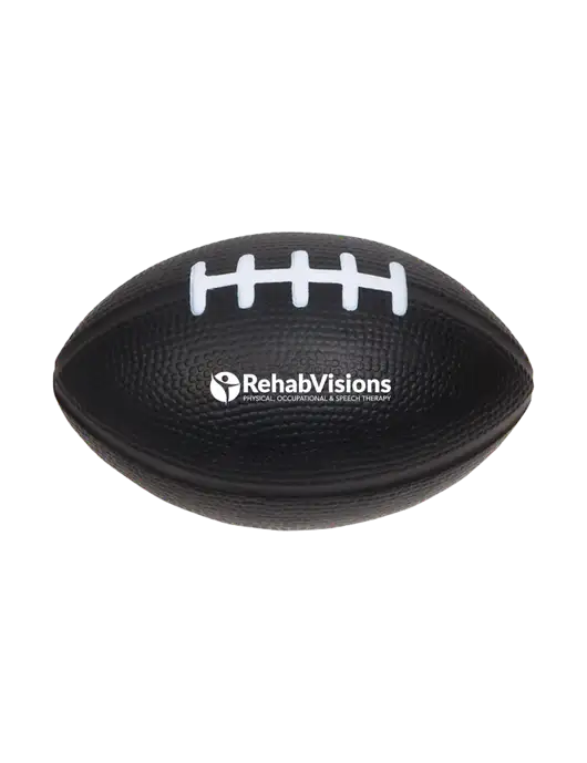 Black Stress Reliever Football w/RehabVisions POST Logo