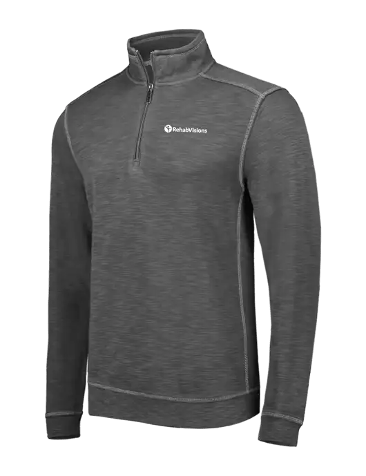 Tommy Bahama Dark Grey Tobago Bay 1/2 Zip w/RehabVisions POST Logo