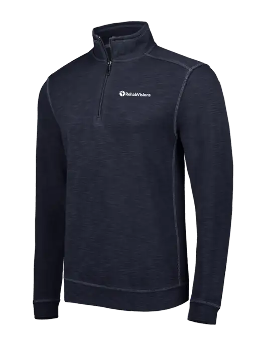 Tommy Bahama Navy Tobago Bay 1/2 Zip w/RehabVisions POST Logo