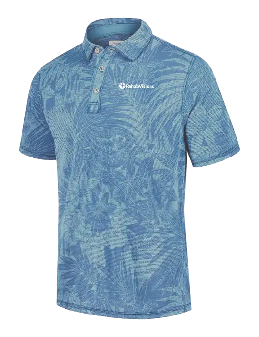 Tommy Bahama Light Blue Santiago Paradise Polo w/RehabVisions POST Logo