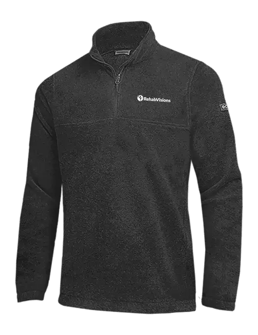 Columbia Charcoal Heather Steens Mountain Fleece 1/2 Zip Pullover w/RehabVisions POST Logo