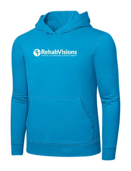 Sapphire 7.8 oz Ring Spun Hooded Sweatshirt w/RehabVisions POST Logo