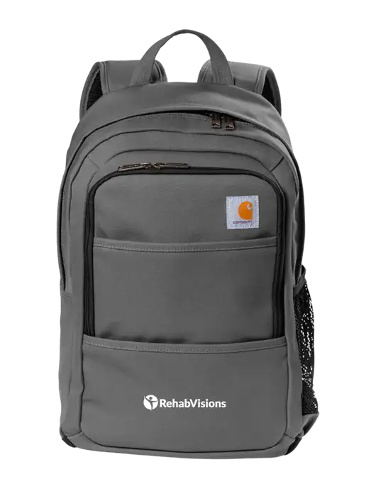 Carhartt Medium Grey Foundry Series Backpack w/RehabVisions POST Logo