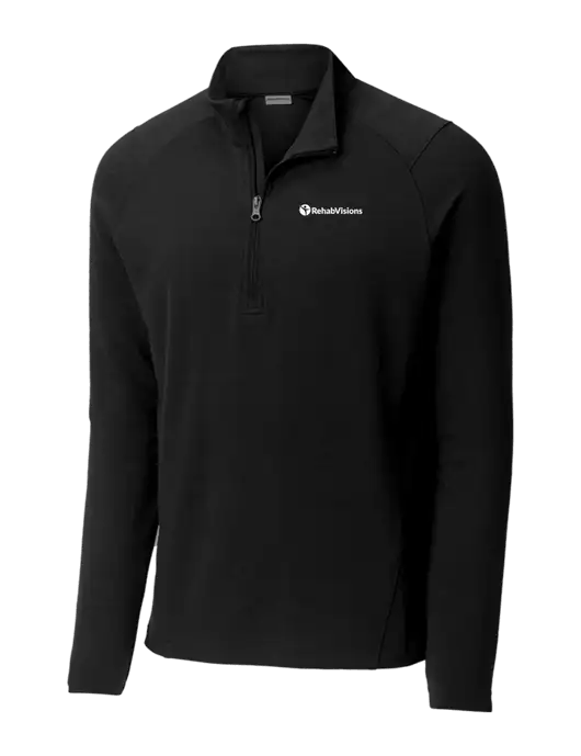 Sport-Wick Flex Fleece Black 1/4-Zip w/RehabVisions POST Logo