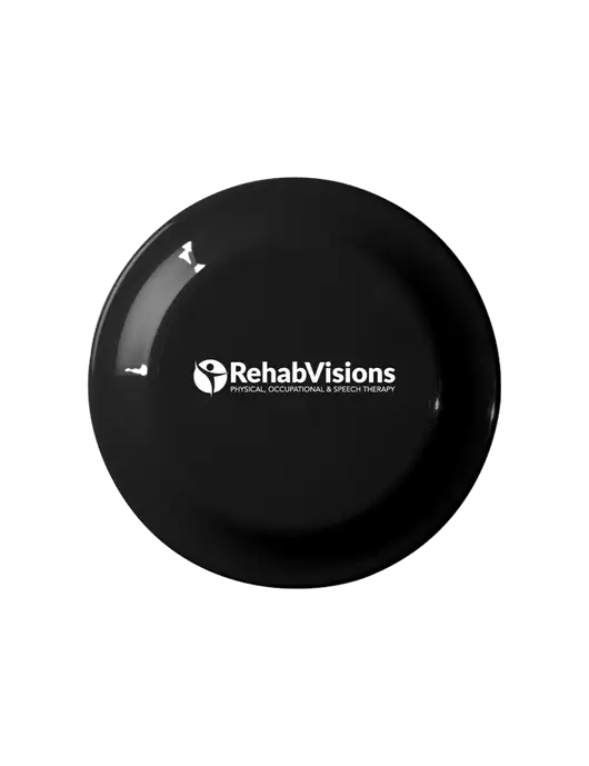 Fun Black Flying Disc w/RehabVisions POST Logo