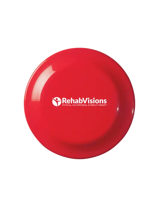 Fun Red Flying Disc w/RehabVisions POST Logo