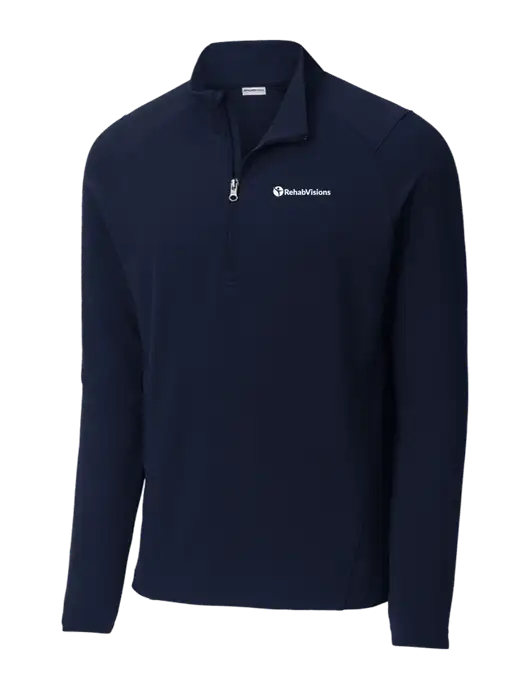 Sport-Wick Flex Fleece Dark Navy 1/4-Zip w/RehabVisions POST Logo