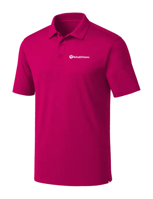 Pink Silk Touch Performance Polo w/RehabVisions POST Logo