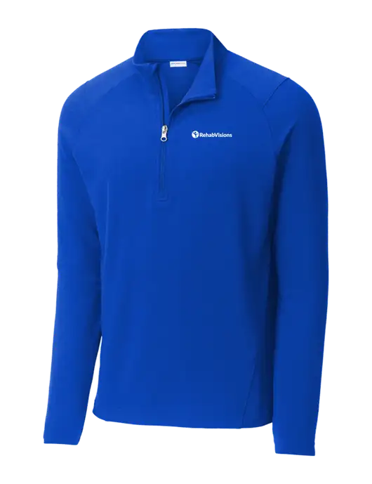 Sport-Wick Flex Fleece Royal Blue 1/4-Zip w/RehabVisions POST Logo