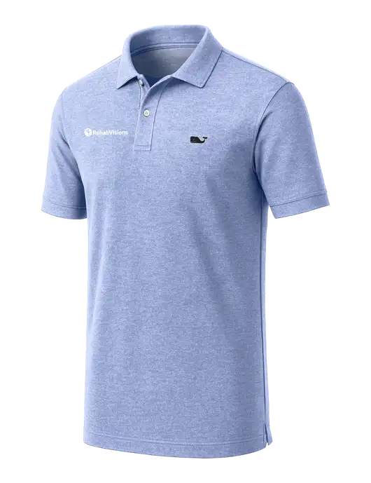 Vineyard Vines Edgartown Light Royal Pique Polo w/RehabVisions POST Logo