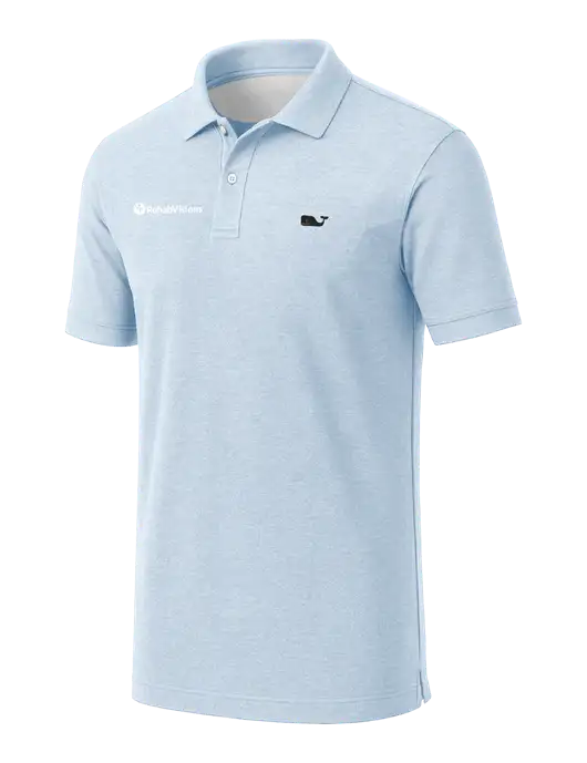 Vineyard Vines Edgartown Light Blue Pique Polo w/RehabVisions POST Logo