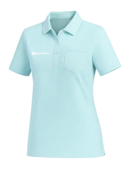 Vineyard Vines Womens Very Light Sapphire Fanshell Polo  w/RehabVisions POST Logo