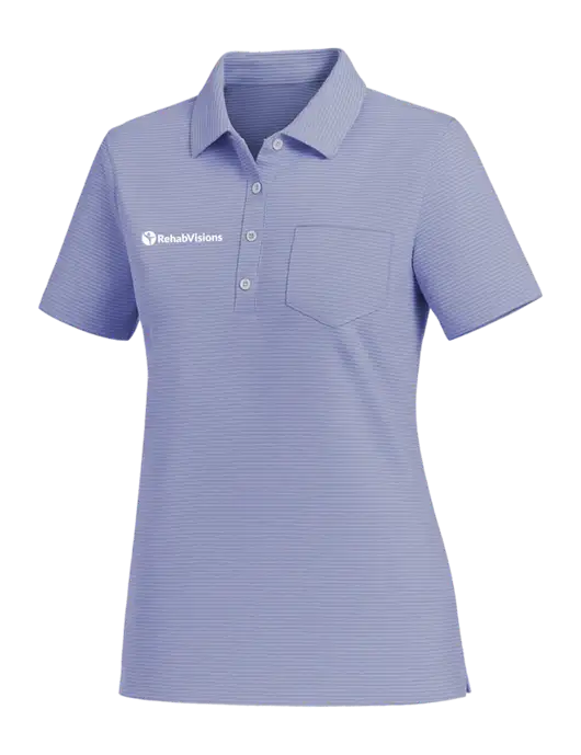 Vineyard Vines Womens Dark Slate Fanshell Polo  w/RehabVisions POST Logo
