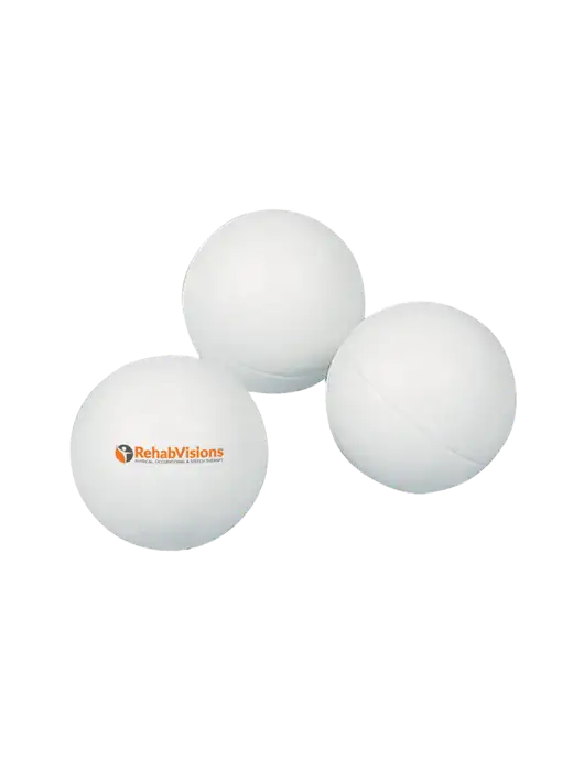3-Pack 1-Star White Ping Pong Balls w/RehabVisions POST Logo