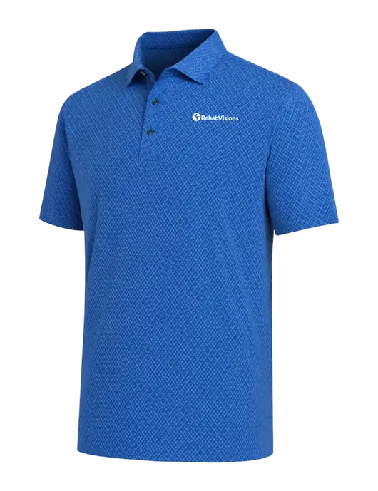 Callaway All-Over Stitched Royal Chev Polo  w/RehabVisions POST Logo