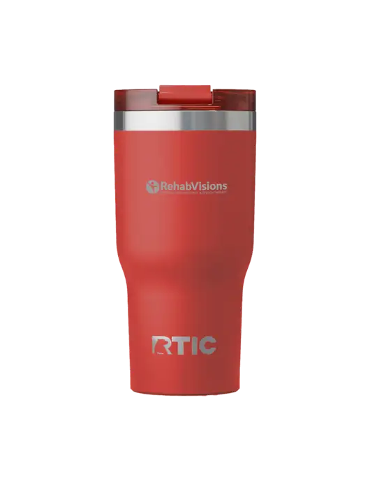 RTIC Essential 20 oz Red Tumbler w/RehabVisions POST Logo