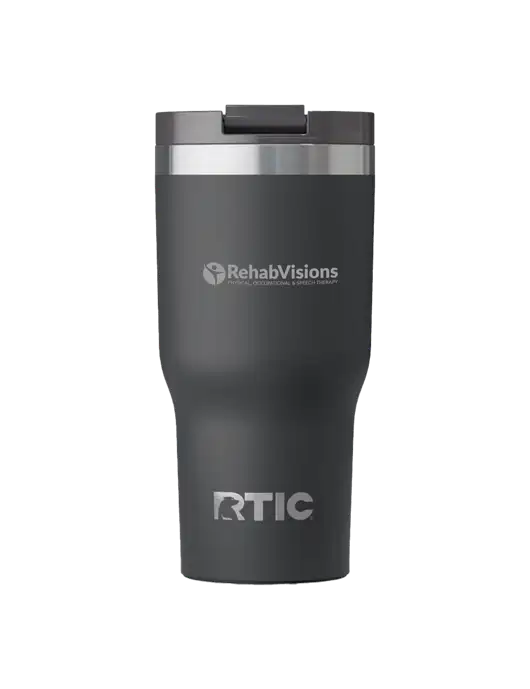 RTIC Essential 30 oz Charcoal Tumbler w/RehabVisions POST Logo