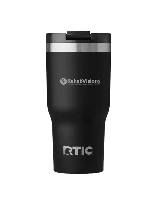 RTIC Essential 30 oz Black Tumbler w/RehabVisions POST Logo