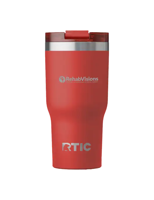 RTIC Essential 30 oz Red Tumbler w/RehabVisions POST Logo