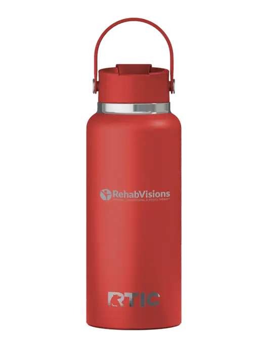 RTIC Outback 32 oz Red Bottle w/RehabVisions POST Logo