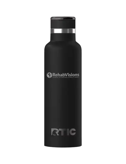 RTIC Journey 20 oz Black Bottle w/RehabVisions POST Logo