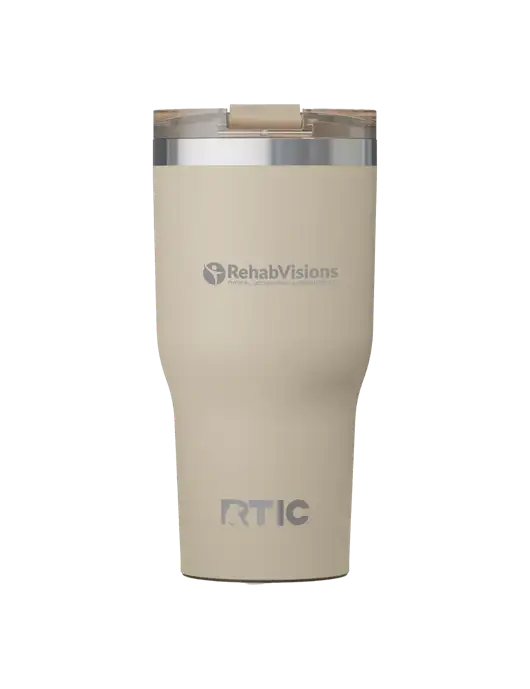 RTIC Essential 30 oz Tan Tumbler w/RehabVisions POST Logo