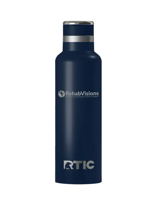 RTIC Journey 20 oz Navy Bottle w/RehabVisions POST Logo