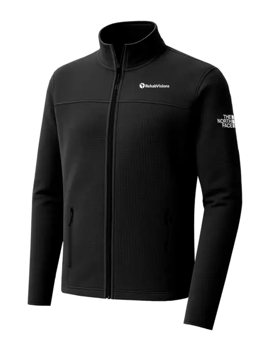 The North Face Aim Full-Zip Black Fleece Jacket w/RehabVisions POST Logo
