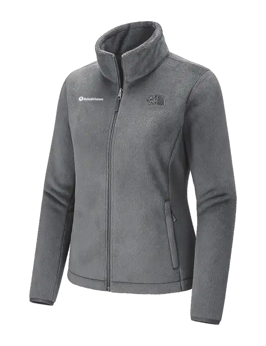 The North Face Womens Dark Medium Grey Osito Fleece Jacket
 w/RehabVisions POST Logo