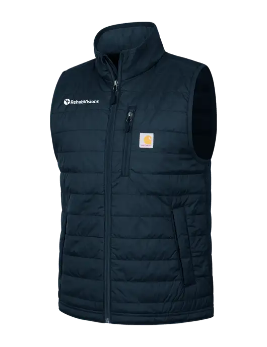 Carhartt Dark Navy Gilliam Vest w/RehabVisions POST Logo