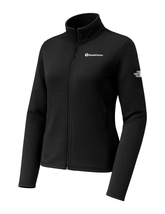 The North Face Womens Aim Full-Zip Black Fleece Jacket w/RehabVisions POST Logo
