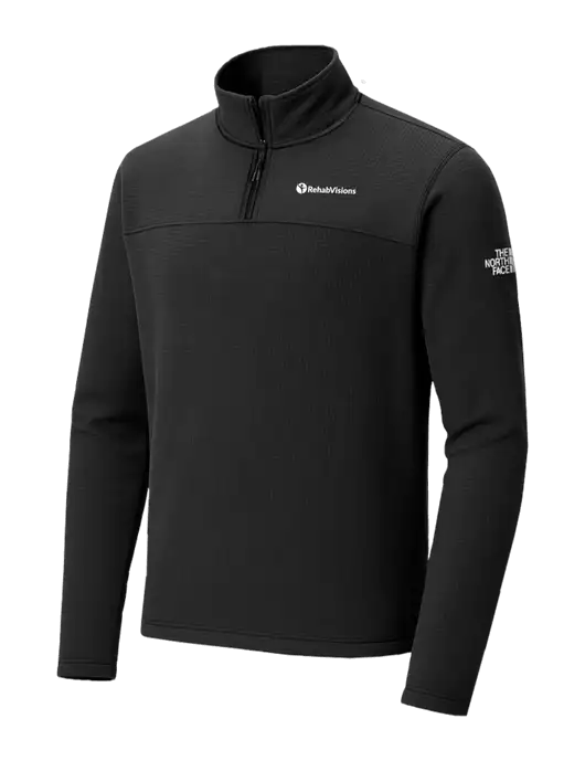 The North Face Aim 1/4-Zip Black Fleece w/RehabVisions POST Logo