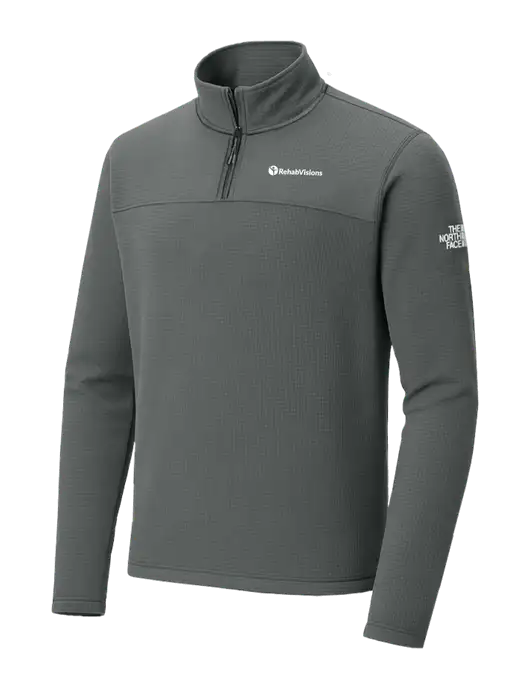 The North Face Aim 1/4-Zip Dark Medium Grey Fleece w/RehabVisions POST Logo